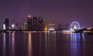 Chao phraya Nehri manzarası, gece