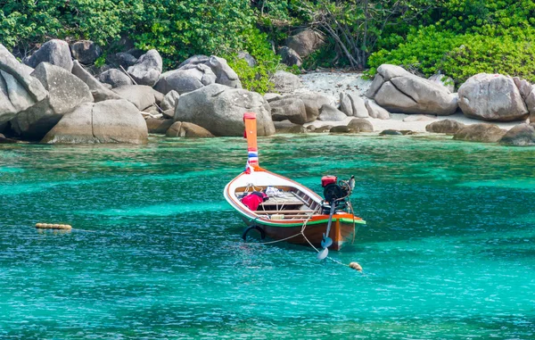 Taxi boat in the tropical sea — Stock Photo, Image