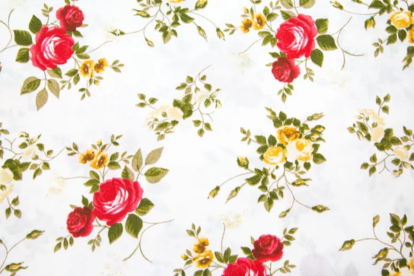 Fabric retro pattern with floral ornament — Stock Photo, Image