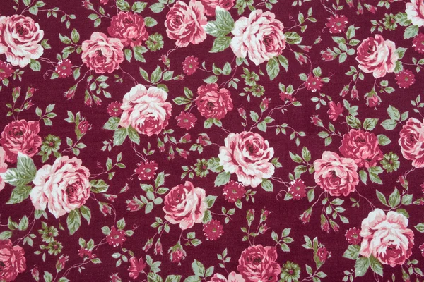 Fabric retro pattern with floral ornament — Stock Photo, Image