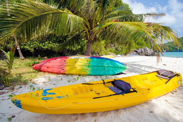 kayaks tropik sahilde, Tayland