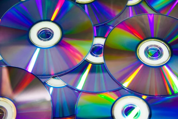 Compact discs with colour light — Stock Photo, Image