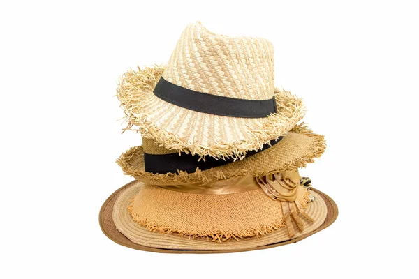 Bir grup dokuma şapka — Stok fotoğraf