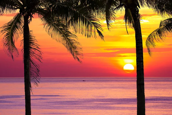 Bel tramonto sul mare Patong, Phuket, Thailandia — Foto Stock