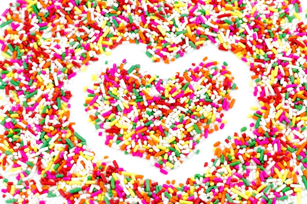 Sweet love Sugar sprinkle dots, — Stock Photo, Image