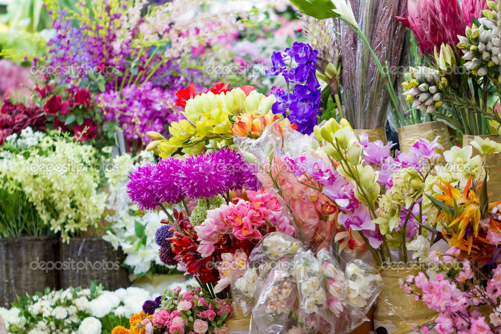 Artificial flowers market — Stock Photo © studio306stock 33681595