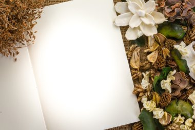 potpuri-kuru çiçekli çerçeve