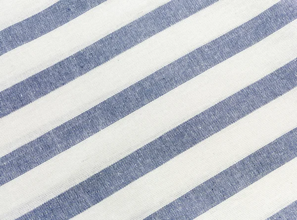 Blue striped tablecloth — Stock Photo, Image