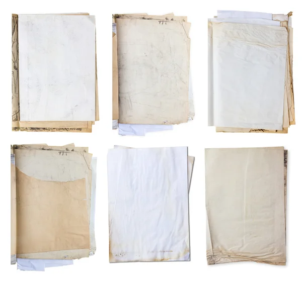 Zásobník starých papírový dokument izolát na bílém pozadí — Stock fotografie