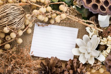 potpuri-kuru çiçekli çerçeve