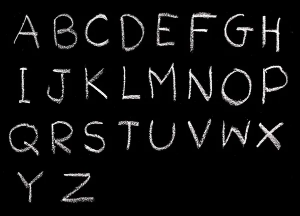 Chalk Alphabet with clipping path — Stock Photo, Image