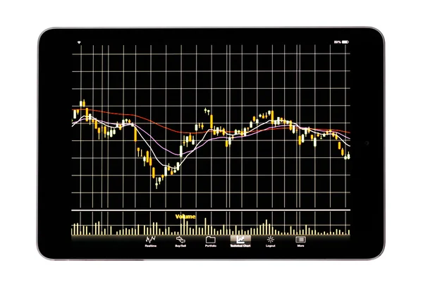 Aplicación bursátil — Foto de Stock