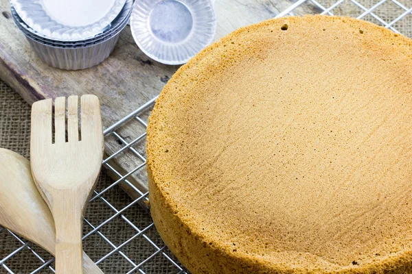 Bolo de esponja — Fotografia de Stock