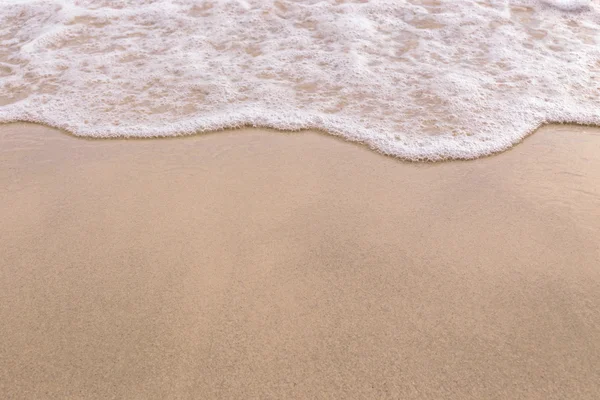 Soft wave on sand beach — Stock Photo, Image