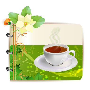 arka plan ile çay kap