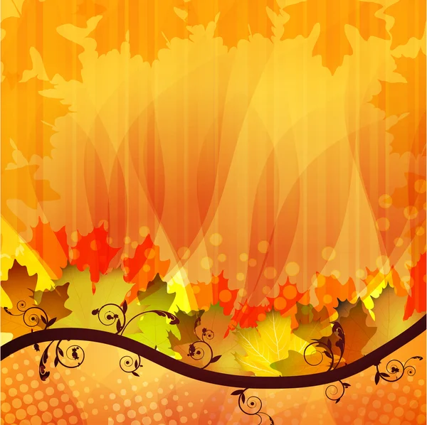 Hojas de otoño — Vector de stock