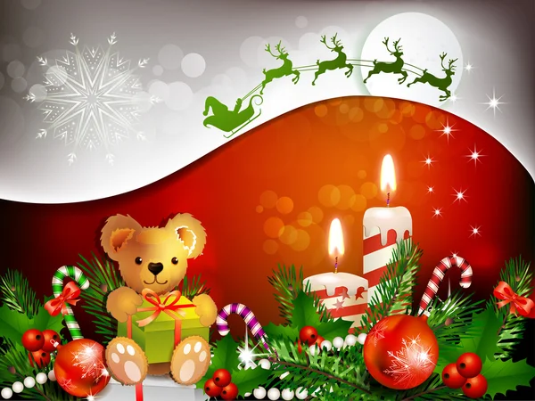 圣诞装饰用蜡烛 — 图库矢量图片