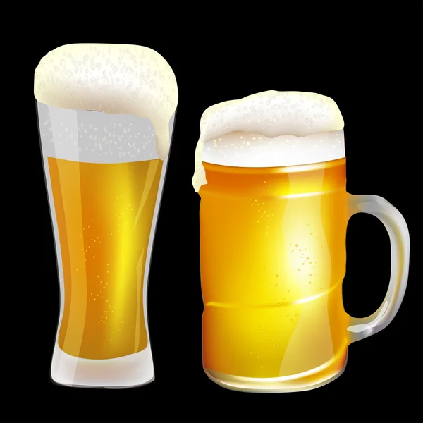 ビールグラス — ストックベクタ