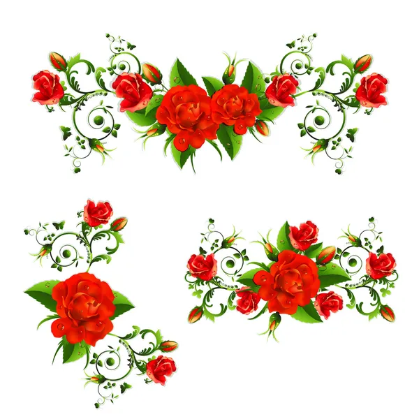 Rose rosse — Vettoriale Stock