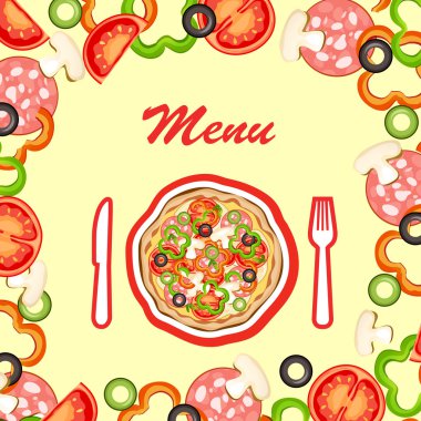 Pizza menü