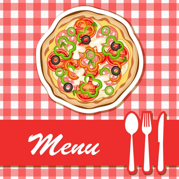 Menu de pizza — Vetor de Stock