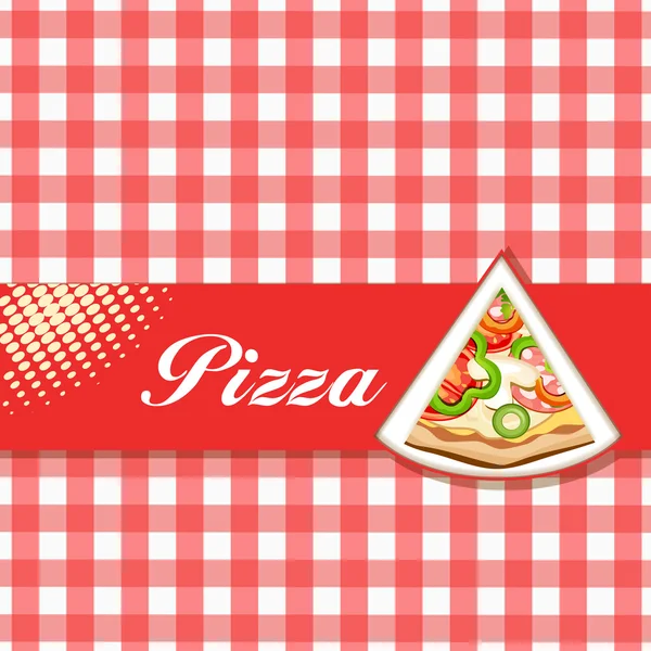 Menu pizza — Image vectorielle