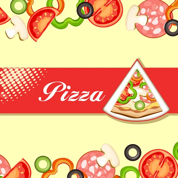 Menu pizza — Image vectorielle