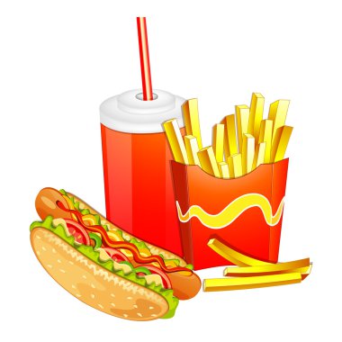 Fast food ürünleri.