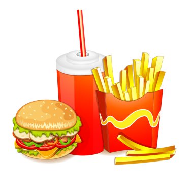 Fast food ürünleri.