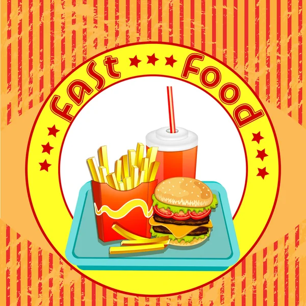 Fast-food producten. — Stockvector