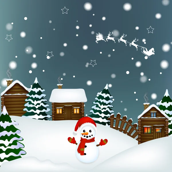 Ilustracja świąt Bożego Narodzenia — Wektor stockowy