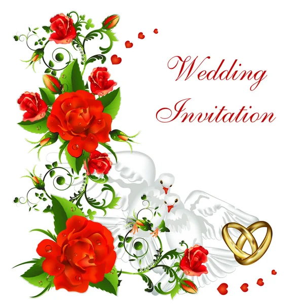 Convite de casamento Ilustração De Stock