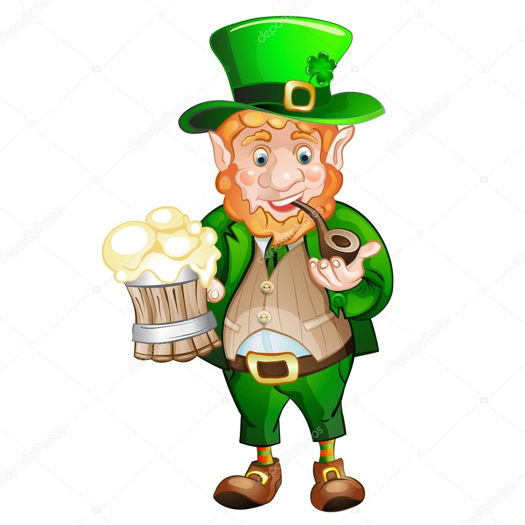 Cute fat Leprechaun .St. Patrick's Day