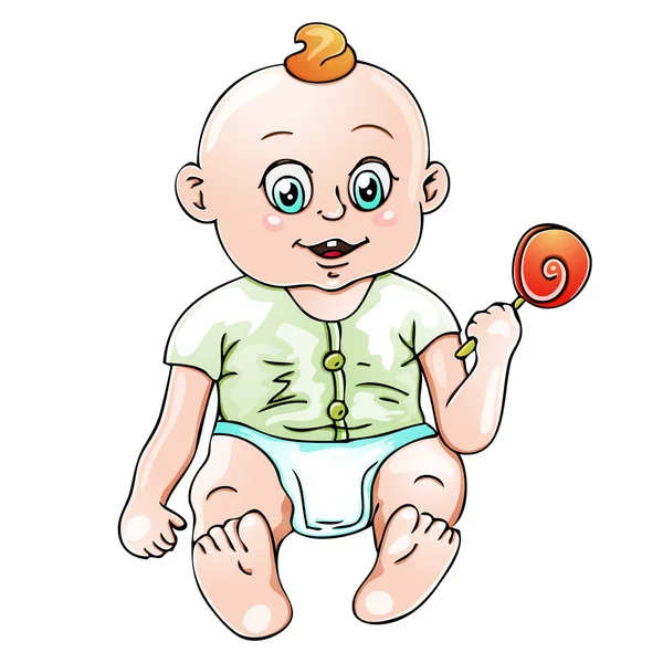 Illustration de bébé mignon — Image vectorielle