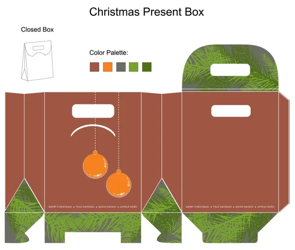 Декоративні Різдво коробка — стоковий вектор