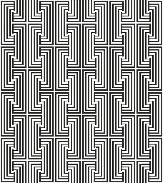 Siyah ve beyaz çizgili zikzak desen — Stok Vektör