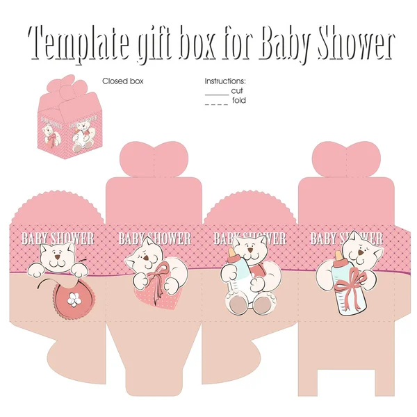 Template for gift box Royalty Free Stock Illustrations