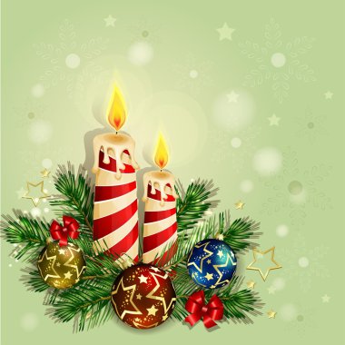 Noel arkaplanı yanan mumlarla dolu