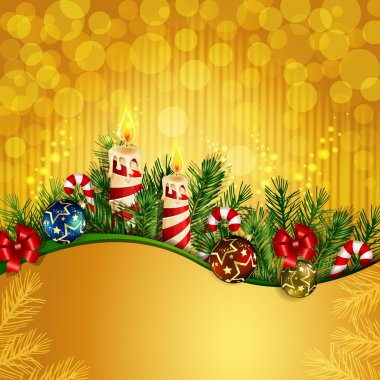 Noel arkaplanı yanan mumlarla dolu