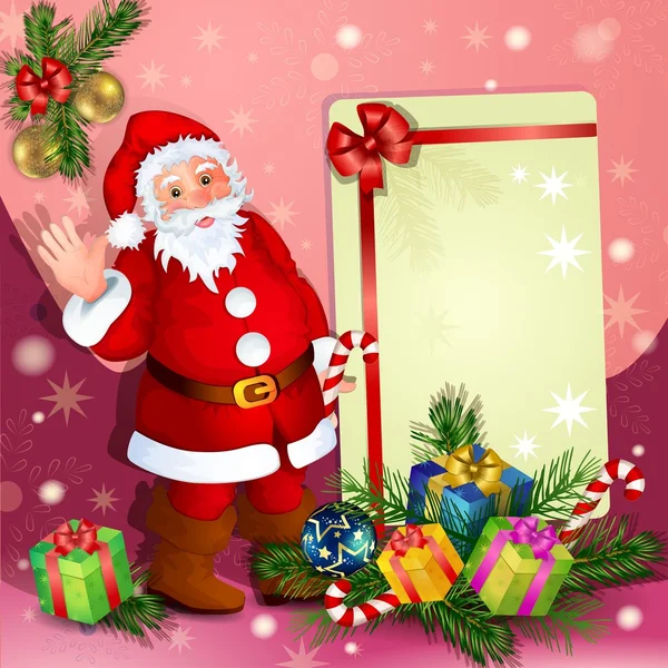 Boże Narodzenie tle z Santa Claus — Wektor stockowy