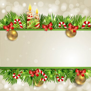 Noel kartı ile güzel dekorasyon