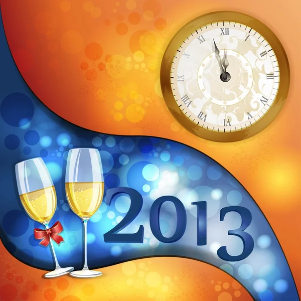 New year's eve wenskaart — Stockvector