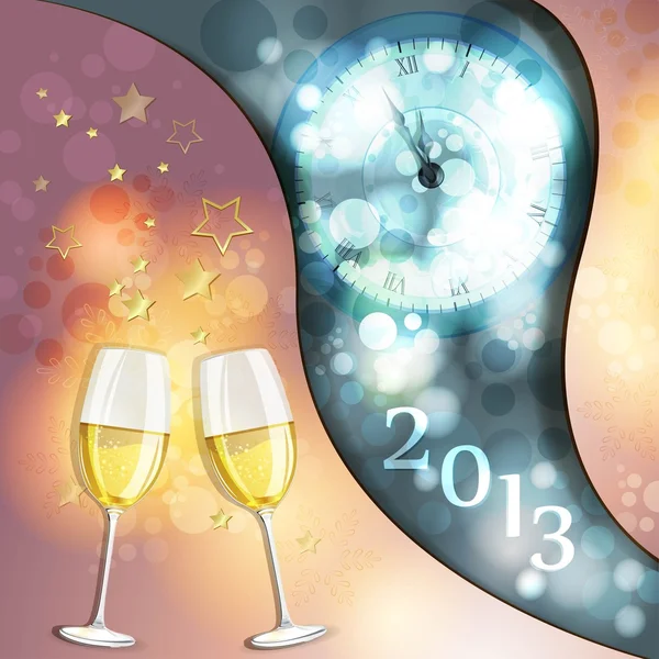 New year's eve wenskaart — Stockvector