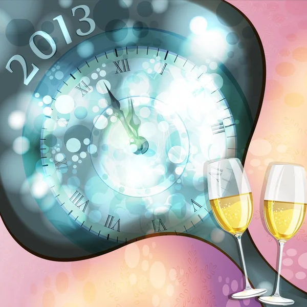 New year's eve wenskaart — Stockvector