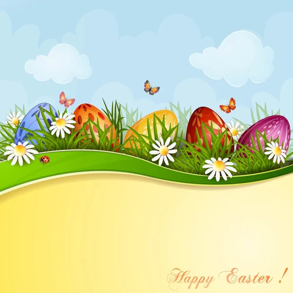 Tarjeta de felicitación de Pascua — Vector de stock