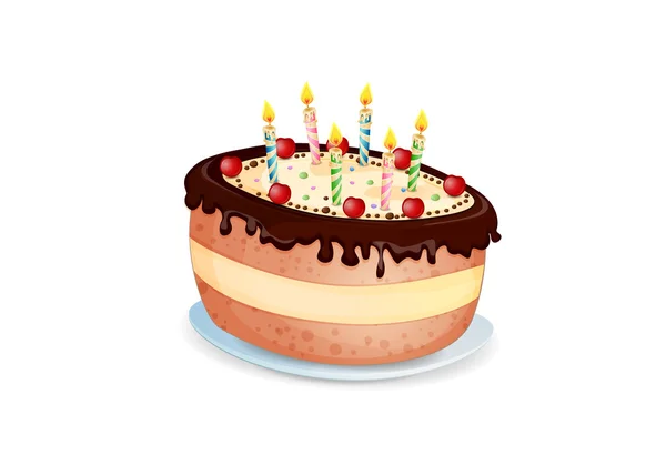 誕生日ケーキ — ストックベクタ