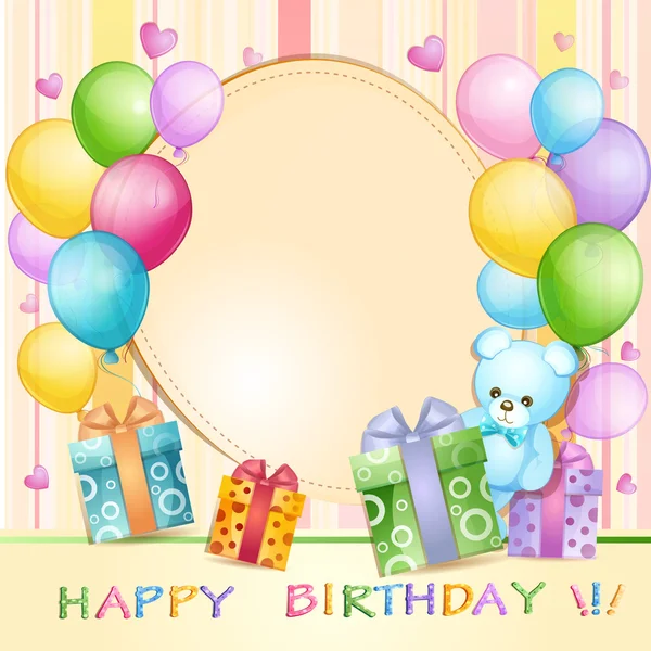 Carte d'anniversaire — Image vectorielle