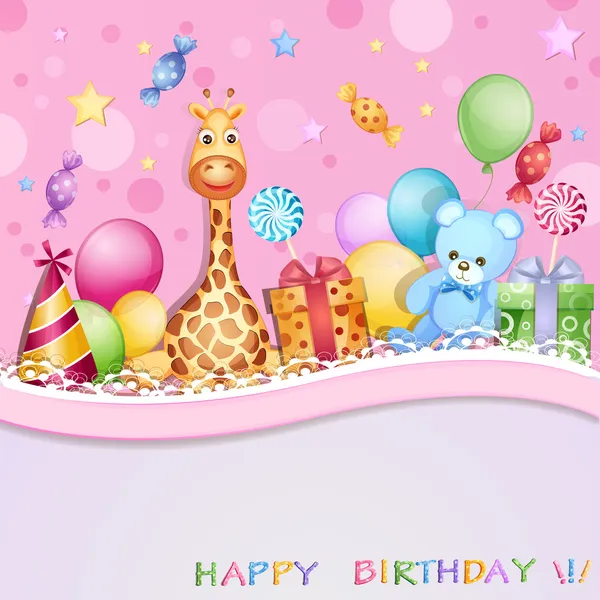 Carte d'anniversaire — Image vectorielle