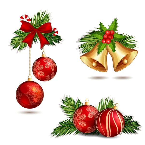 Christmas decoration isolated — Stock Vector