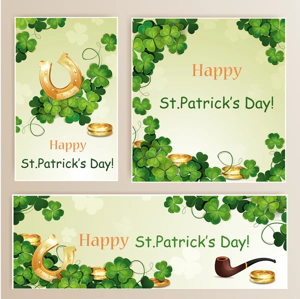 St.Patrick barátait nap bannerek. — Stock Vector